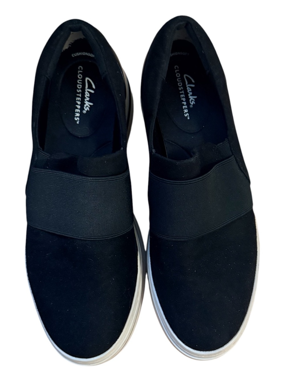 Clarks Cloudsteppers Audreigh Eve Black Slip On Sneakers
